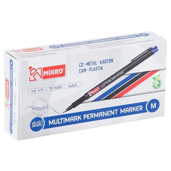 Mikro Asetat Kalemi Permanent M Seri Mavi MK 419 ürün görseli 1