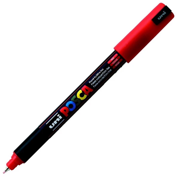 Uni-Ball Markör Posca 0.7 MM Su Bazlı Poster Kırmızı N PC-1MR ürün görseli 1