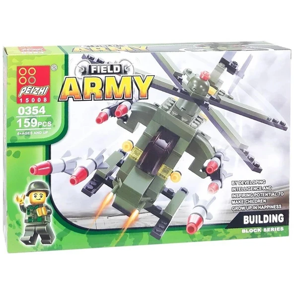 Canem Oyuncak Askeri Helikopter Blok Seti 159 Parça 6+ 0354 ürün görseli 1