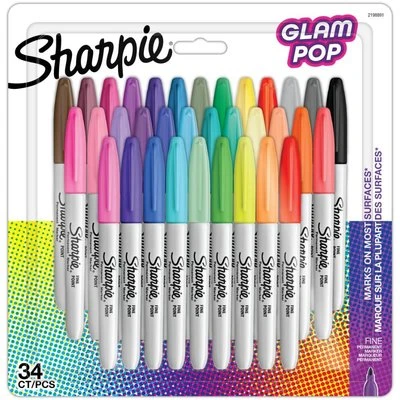 Sharpie Permanent Markör Fine Glam Pop 34 Lü Bls ürün görseli 1