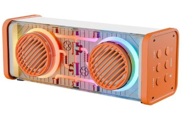 Mikado MD-56BT Turuncu Beyaz AUX + USB + Bluetooth Destekli 10W 1500mAh Taşınabilir Speaker ürün görseli 1