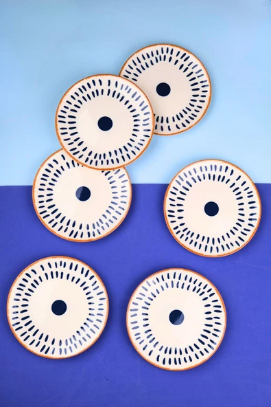 Tabak Evi Porselen Spotty Pasta Tabağı 19,50cm SP3 6 Kişilik 6 Parça ürün görseli 1