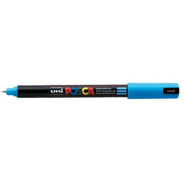 Uni-Ball Markör Boyama Posca Su Bazlı Poster 0.7 MM Açık Mavi PC-1MR ürün görseli 1