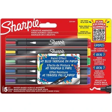 Sharpie Markör Akrilik Yuvarlak Uç 5 Li Bls 2201069 ürün görseli 1