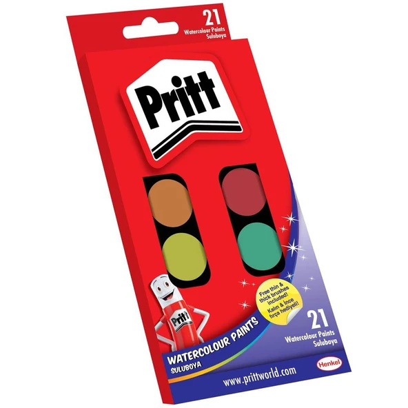 Pritt Sulu Boya Büyük Boy 21 Renk 1671703 ürün görseli 1