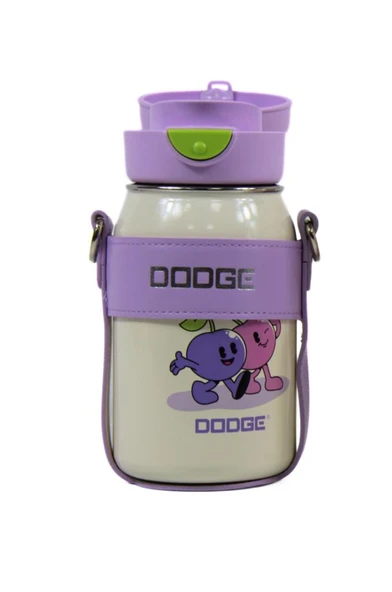 Dodge DB-24502 Çift Kullanım Pipetli/Rahat İçim Mor 520ml Çelik Matara ürün görseli 1