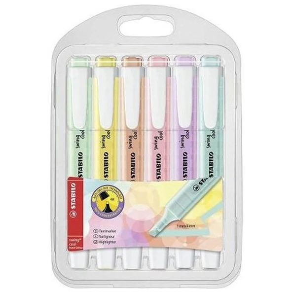 Stabilo Fosforlu Kalem Swing Cool Pastel 6 Lı Paket 275/6-08 ürün görseli 1