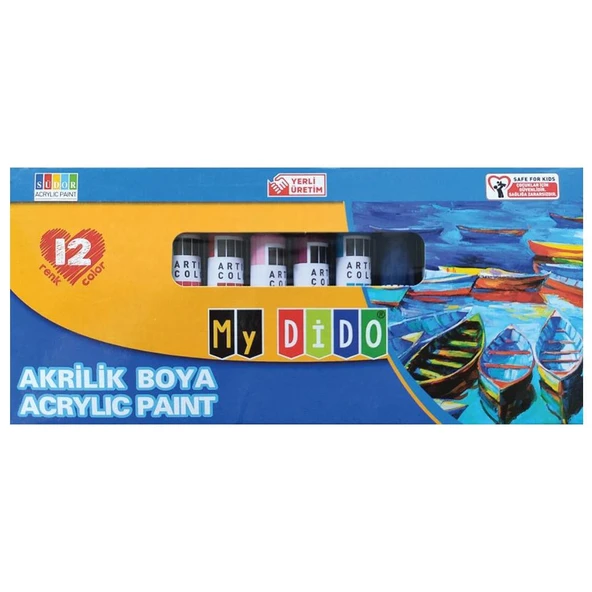 My Dido Akrilik Boya Set 12 Renk 9 ML Tüp MY14 ürün görseli 1