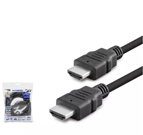 HADRON HDX2005  3M  HDMI (M) TO HDMI (M) KABLO PVC  SİYAH ürün görseli 1