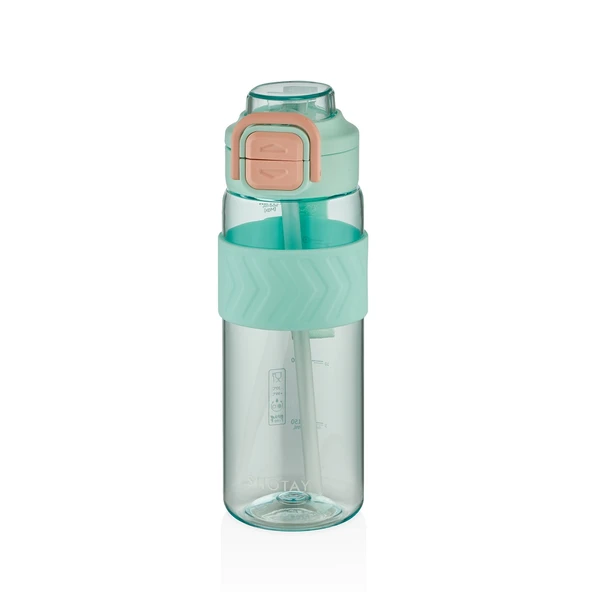Shotay ST-7235 800ml Turkuaz Pipetli Tritan Matara ürün görseli 1