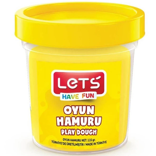 Lets Oyun Hamuru Tek Renk Sarı 110 GR L8440-1 ürün görseli 1