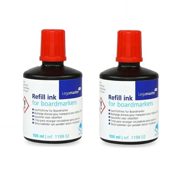Edding Legamaster Ekonomik Tahta Kalem Mürekkebi 2li 100ml Kırmızı 1199 02 ürün görseli 1