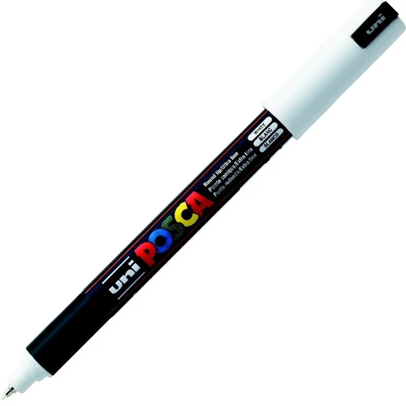 Uni-Ball Markör Posca 0.7 MM Su Bazlı Poster Beyaz N PC-1MR ürün görseli 1