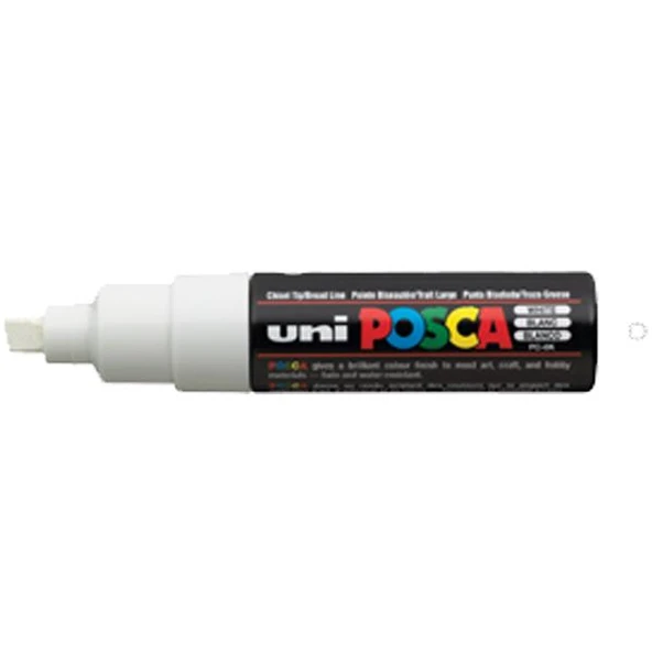 Uni-Ball Markör Boyama Posca Su Bazlı Poster 8.0 MM Beyaz PC-8K ürün görseli 1