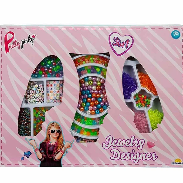 Sunman Oyuncak Hobi Set Takı Yapımı Boncuklu 3In1 ürün görseli 1