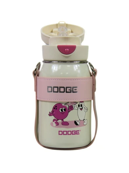Dodge DB-24502 Çift Kullanım Pipetli/Rahat İçim Beyaz 520ml Çelik Matara ürün görseli 1