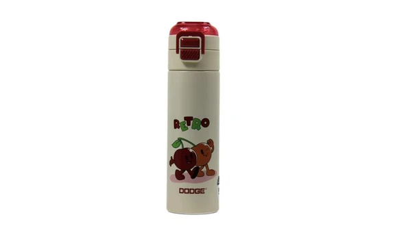 Dodge DB-24501 Çift Kullanım Pipetli/Rahat İçim Kırmızı 500ml Çelik Matara ürün görseli 1