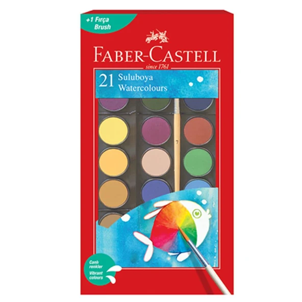 Faber-Castell Sulu Boya Büyük Boy 21 Renk 5292125021 ürün görseli 1