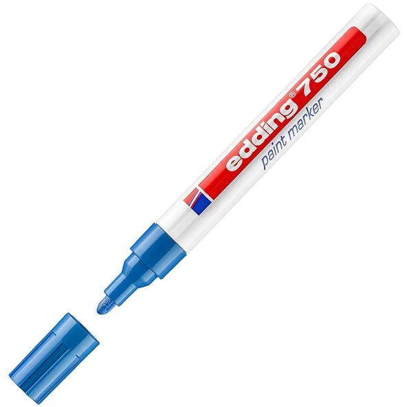 Edding Markör Dekor Boya Yuvarlak Uçlu 2-4 MM Mavi 750 ürün görseli 1
