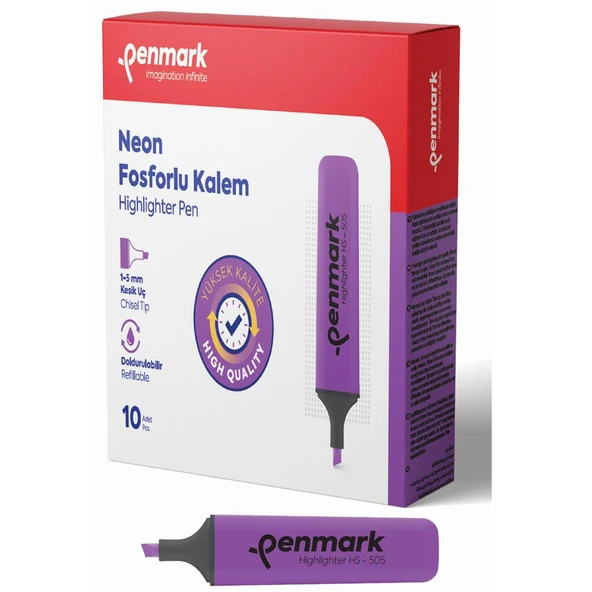 Penmark Fosforlu Kalem Neon Lila HS-505 05 ürün görseli 1