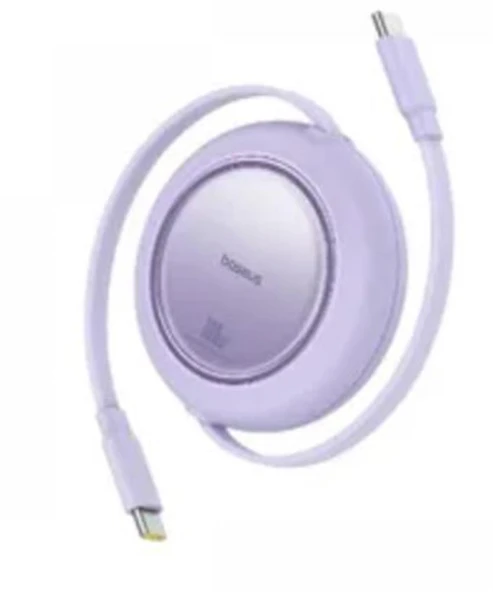 Baseus P10364500213-00 Free2 Pull Mini Kablolu USB-C 100W 2M Mor Şarj Kablosu ürün görseli 1