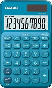 Casio SL-310UC-BU Cep Tipi 10 Hane Mavi Hesap Makinesi ürün görseli 1