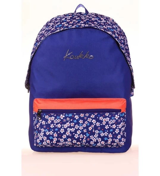 Kaukko Hat Sırt Çantası (navy Blue Flowers) K1664 ürün görseli 1