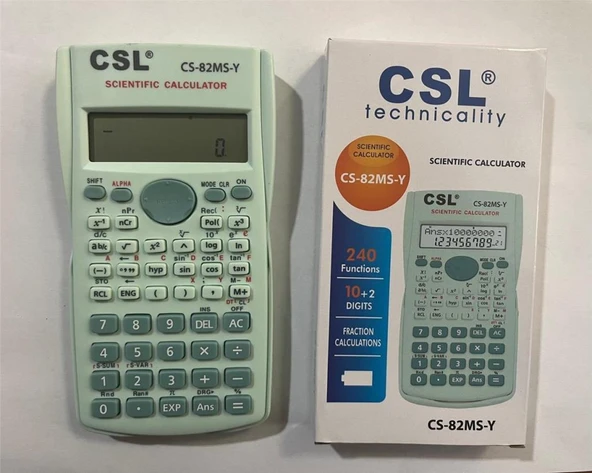 CSL CS-82MS-Y Yeşil Fonksiyonel Hesap Makinesi ürün görseli 1