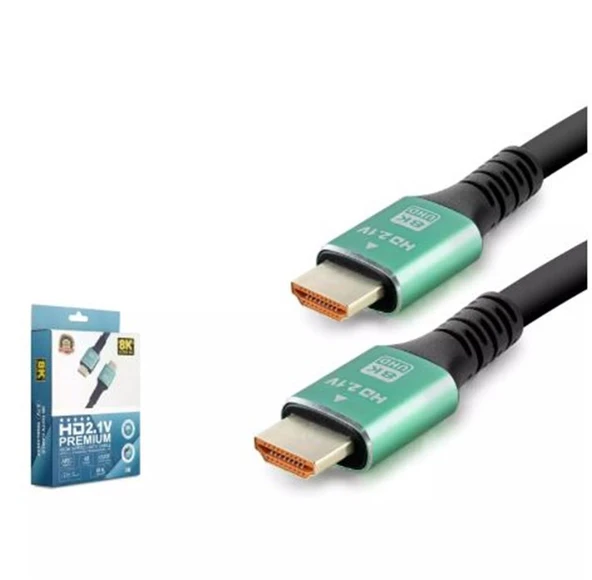 HADRON HDX2045 HDMI KABLO PVC 8K 60HZ 2.1V OPTIC OD8.0 3M SİYAH ürün görseli 1