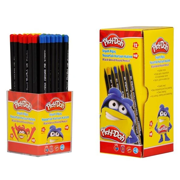 Play-Doh Kurşun Kalem Siyah Yuvarlak 72 Lİ PLAY-KK009 ürün görseli 1