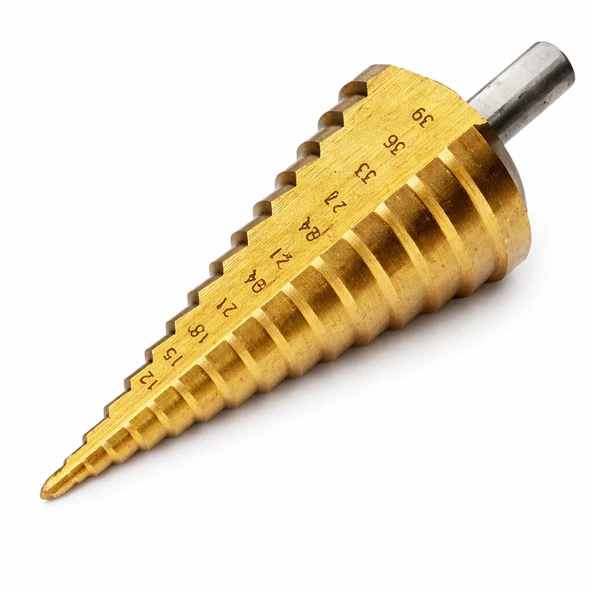 Kademeli Matkap Ucu 4-39 mm Titan Kaplama Metal Sac Alüminyum Çelik Delme Aparatı ürün görseli 1