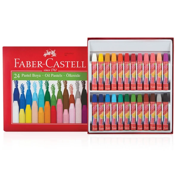 Faber-Castell Pastel Boya Red Line Karton Kutu Köşeli 24 Renk 5282 125324 ürün görseli 1
