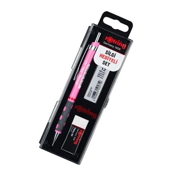 Rotring Okul Seti Versatil+Min Silgi Hediyeli 0.5 MM Fosforlu Pembe RO-KK07-05FP ürün görseli 1