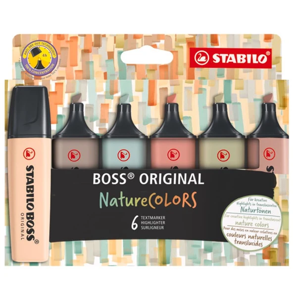 Stabilo Fosforlu Kalem Boss Naturecolors 6 LI Etui 70/6-2-2 ürün görseli 1