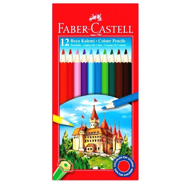 Faber-Castell Kuru Boya Red Line Karton Kutu Tam Boy 12 Lİ 5171 116312 ürün görseli 1