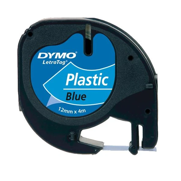 Dymo Letratag Şerit Plastik 12 MMx4 MT Mavi 91205 ürün görseli 1