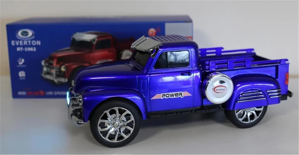 EVERTON RT-1962 Mavi (Blue) Arabalı  Bluetooth Fm-Usb-Tf-Aux Şarjlı Nostaljik Radyo ürün görseli 1