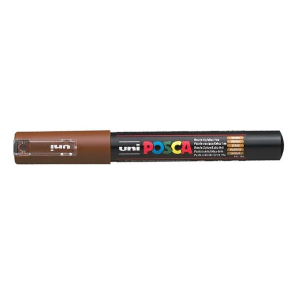 Uni-Ball Markör Boyama Posca Su Bazlı Poster 0.7 MM Kahverengi PC-1M ürün görseli 1