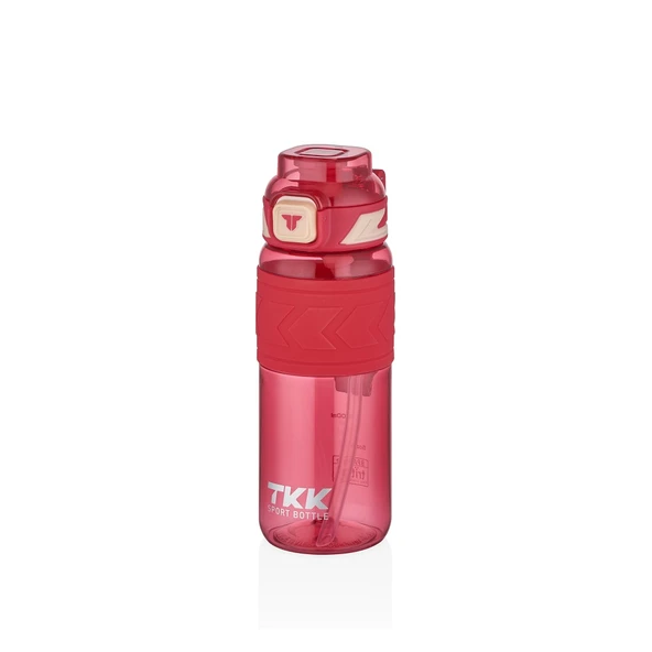 Tkk T1020 1000ml Pipetli Kırmızı Tritan Matara ürün görseli 1