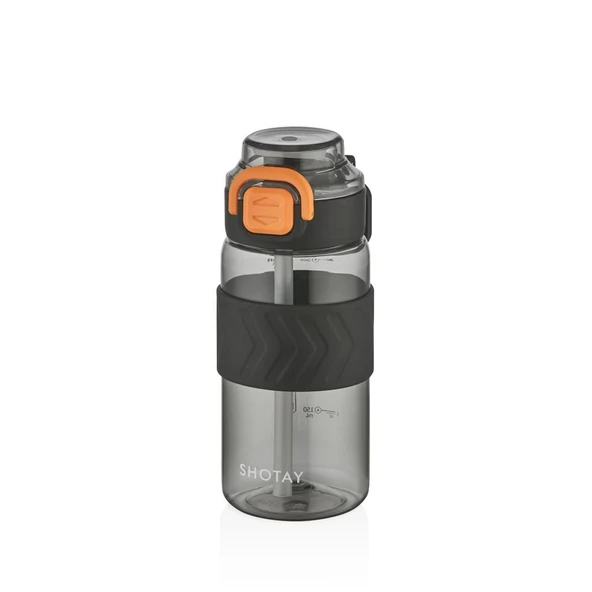 Shotay ST-7237 600ml Siyah Pipetli Tritan Matara ürün görseli 1