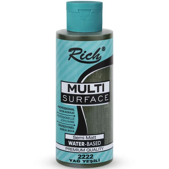Rich Akrilik Boya Multi Surface 120 CC Yağ Yeşili 2222 ürün görseli 1