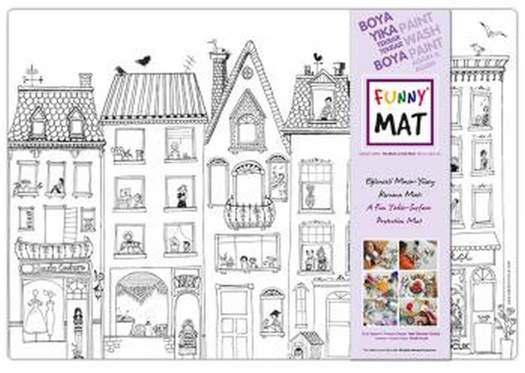Funny Mat - Çatıdaki Leylek (Küçük Boy) - 33,5x48cm ürün görseli 1