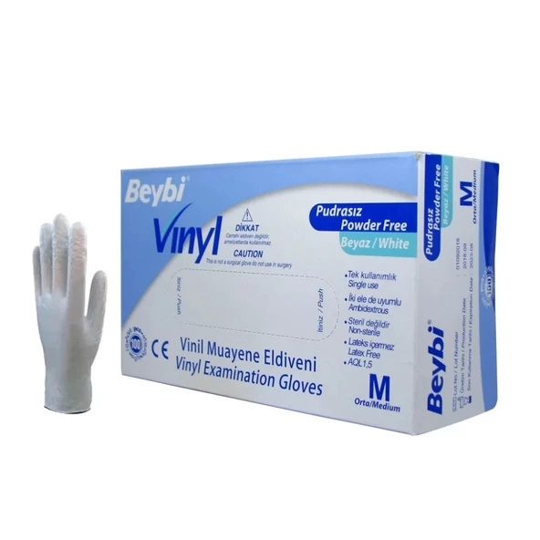 Beybi Vinill Eldiven Pudrasız Medium ürün görseli 1