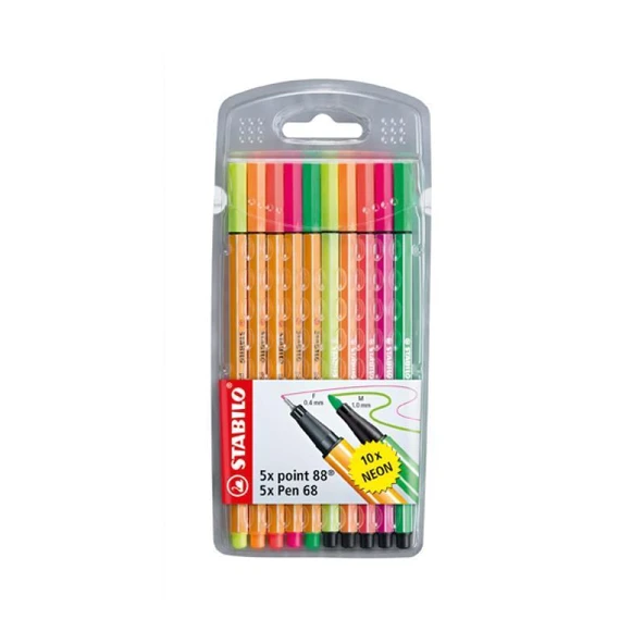 Stabilo Keçe Uçlu İnce Kalem 88 Point & Pen 68 Karışık Renk 10 LU 8868/10-1 ürün görseli 1