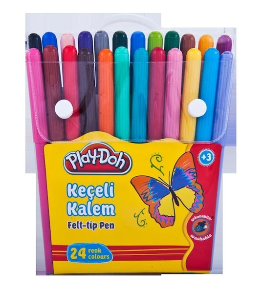Play-Doh Keçeli Kalem Pvc 2 MM 24 Renk PLAY-KE006 ürün görseli 1