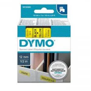 DYMO S0720500 D1 Yedek Şerit, 12 mm x 7 mt, Şeffaf- Siyah (45010) ürün görseli 1