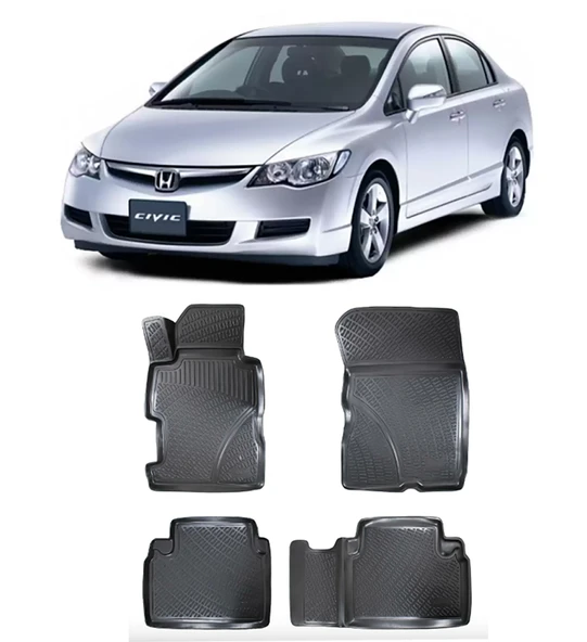 Honda Civic FD6 2006-2012 BTM 3D Havuzlu Paspas ürün görseli 1
