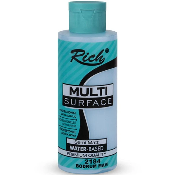 Rich Akrilik Boya Multi Surface 120 CC Bodrum Mavi 120-2184 ürün görseli 1