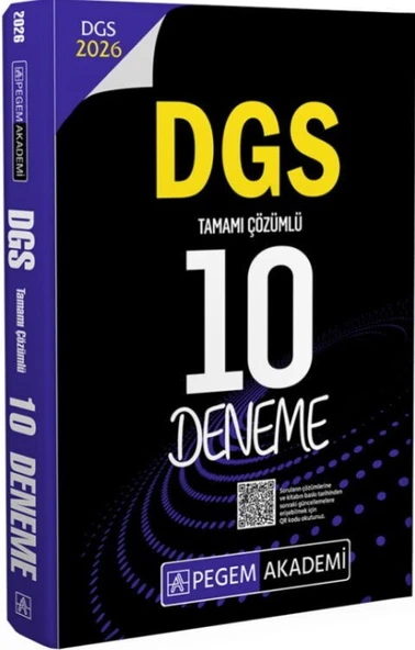 2026 DGS Tamamı Çözümlü 10 Deneme Pegem Yayınları ürün görseli 1