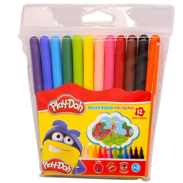 Play-Doh Keçeli Kalem Pvc 2 MM 12 Renk PLAY-KE005 ürün görseli 1